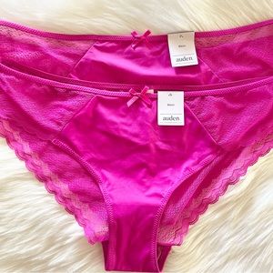 AUDEN Set of 2 Pink Lace panties size XL